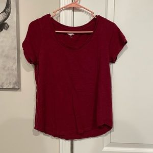 Old Navy Red V-Neck Shirt